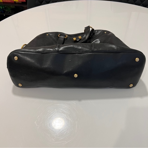 Yves Saint Laurent Rive Gauche Black Leather Muse Handbag Made in Italy - Picture 11 of 13
